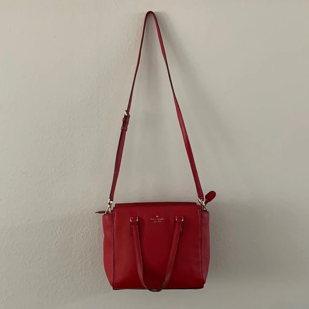 Kate Spade red crossbody hand bag - Picture 2 of 8
